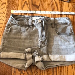Pac Sun Grey jean short super stretch shortie